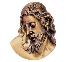 CHRIST'S FACE IN BRONZE